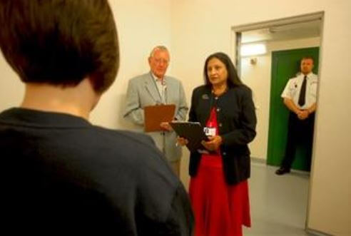 Independent Custody Visitors visiting a custody suite