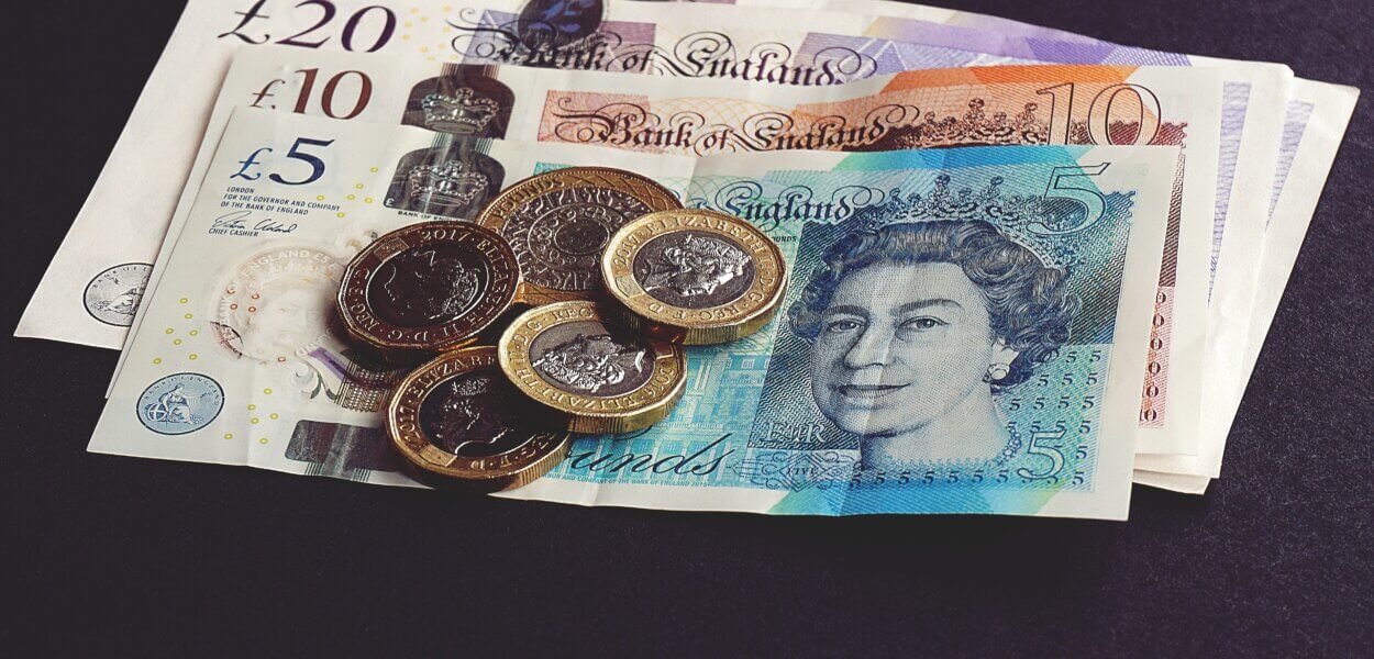 Pound coins and notes