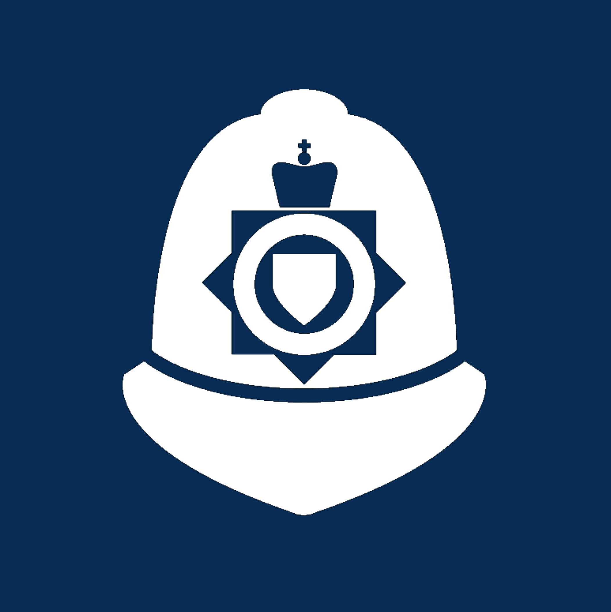 Crimefighters logo - a police helmet