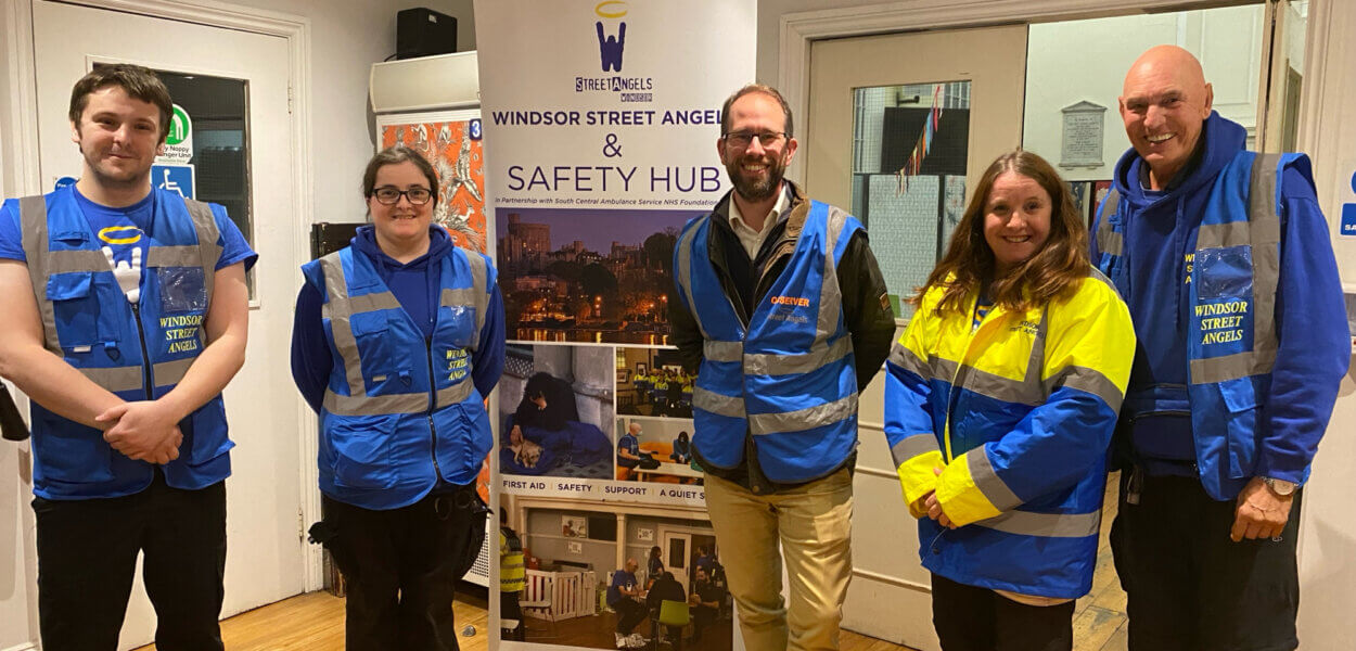 Matthew Barber with Windsor Street Angels volunteers