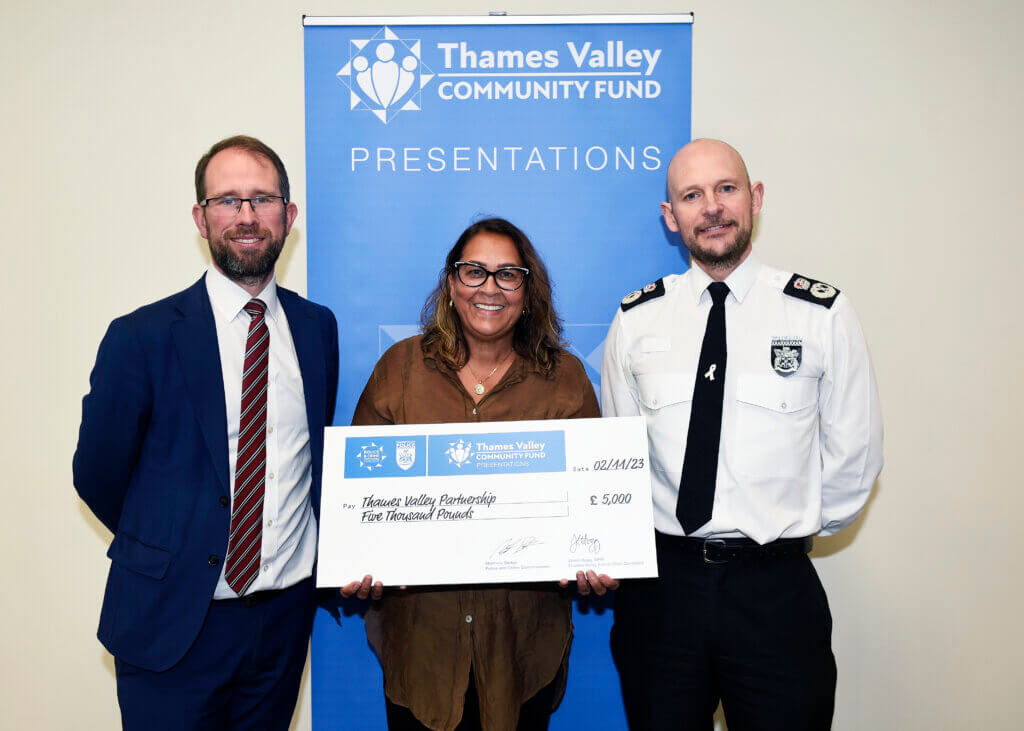 Thames Valley Partnership receive presentation cheque