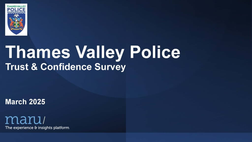 Trust and Confidence Survey front cover.