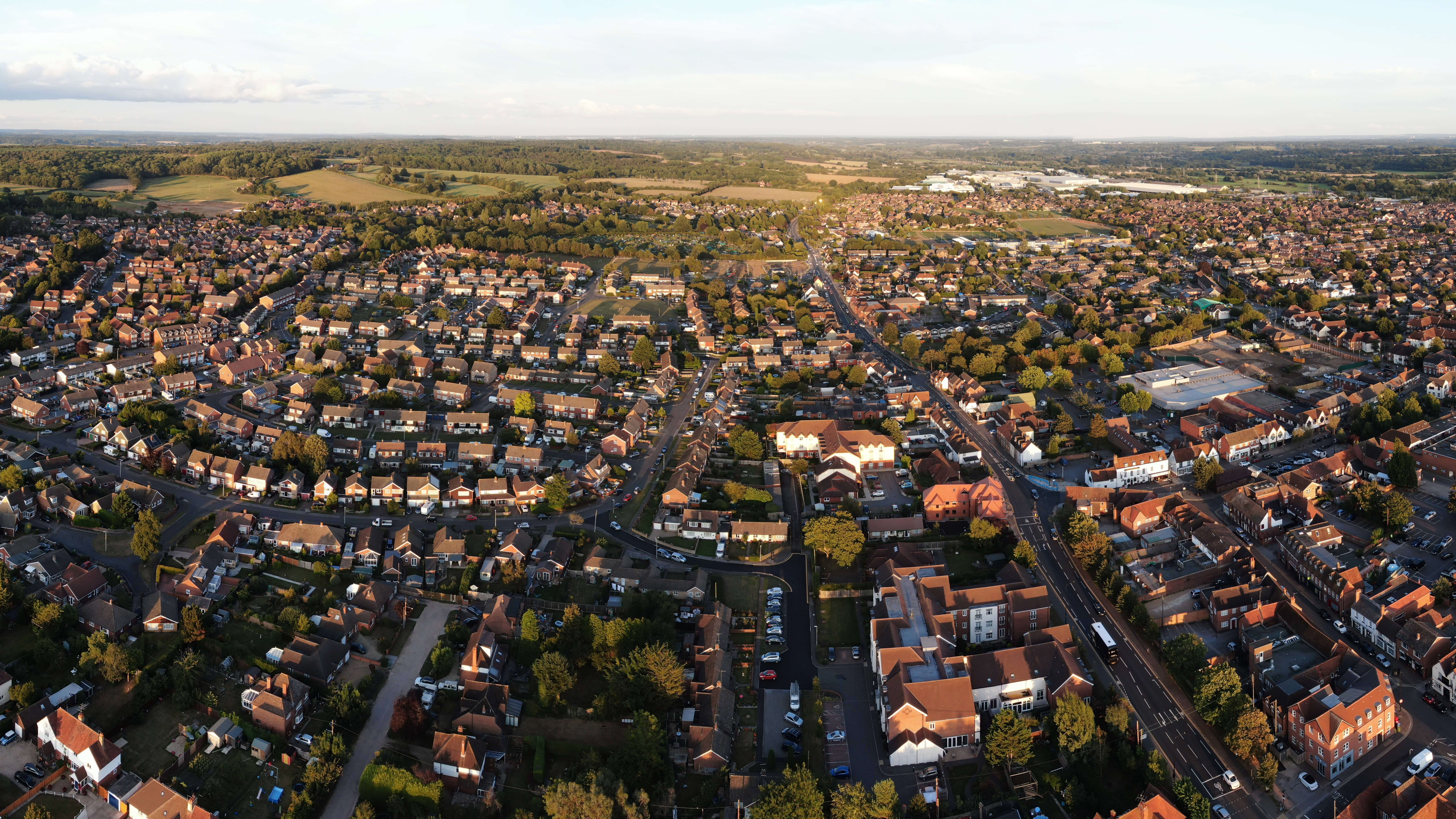 Aerial view of Thatcham