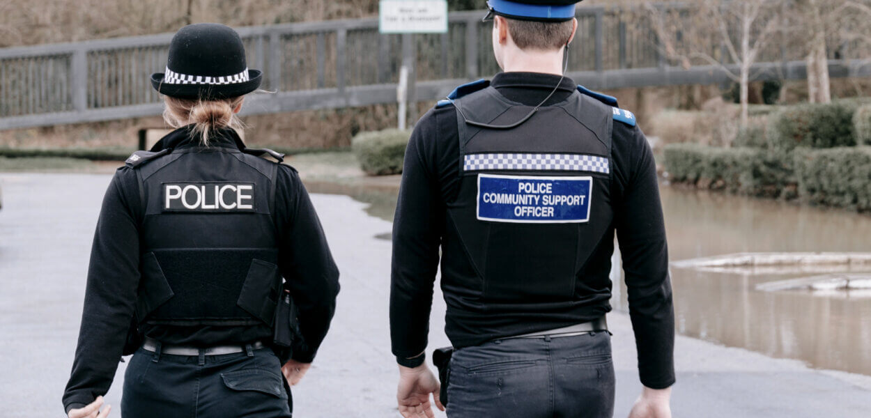 Officer and PCSO on patrol