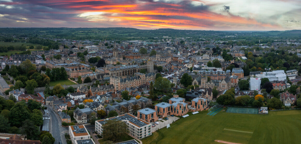 Aerial view of Oxford