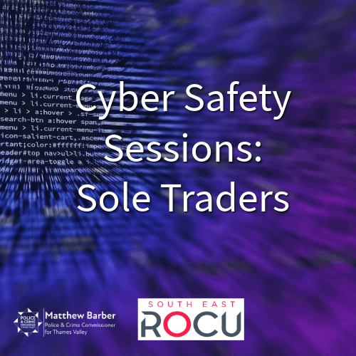 Cyber safety Sessions for sole traders graphic