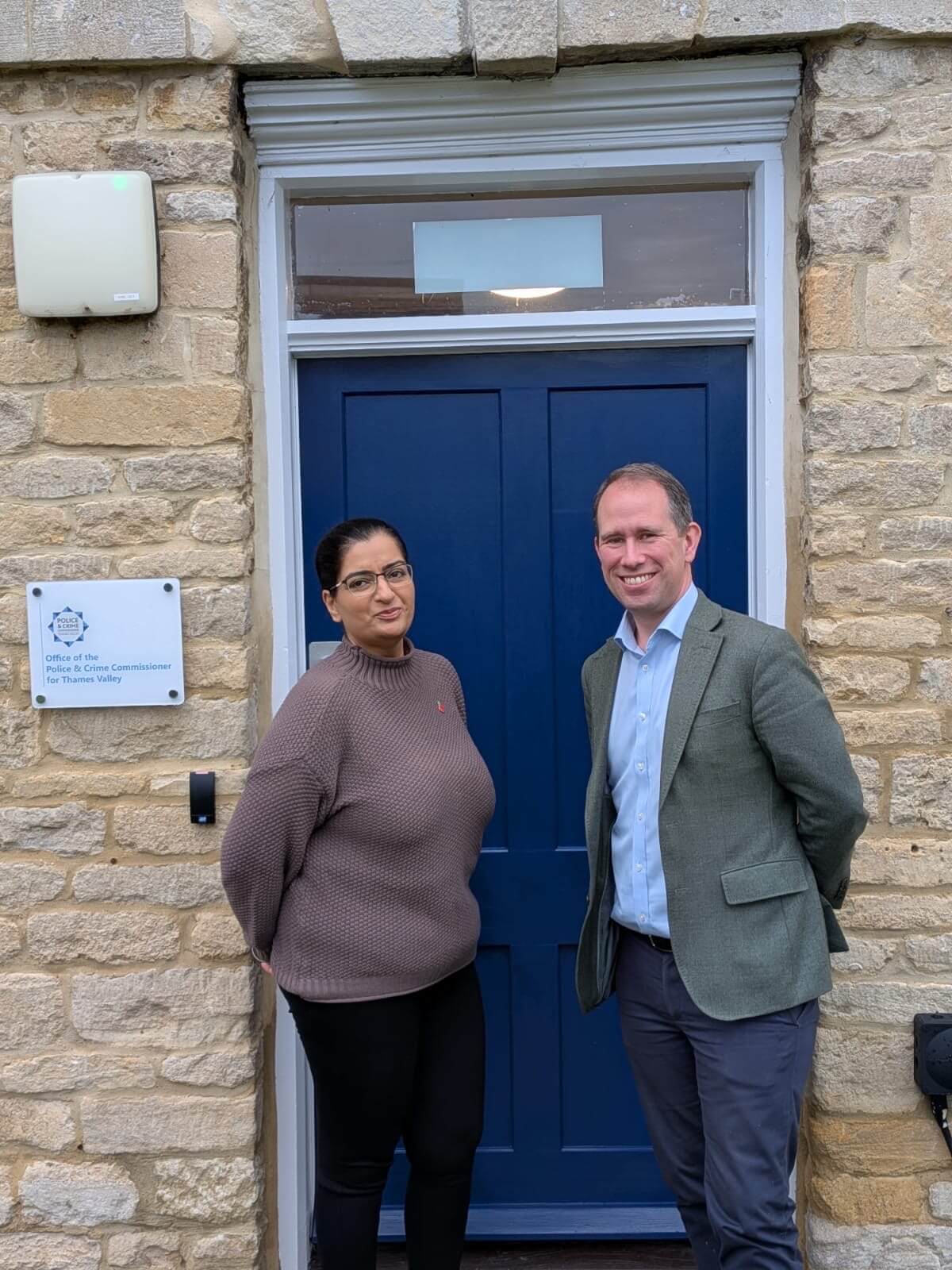 PCC Matthew Barber with Brake caseworker for the Thames Valley
