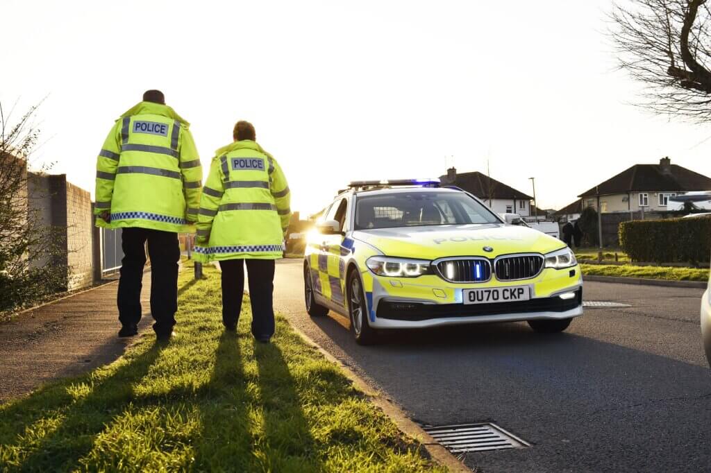 Roads Policing Unit officers and vehicle