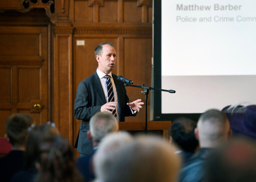 Matthew Barber introducing the event