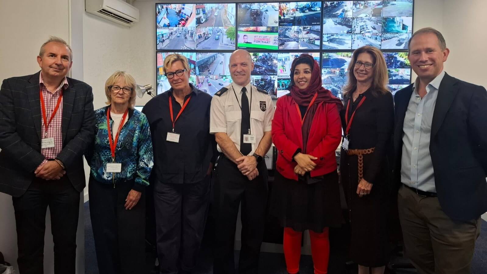 From left to right: Phil Martin (West Oxfordshire District Council), Cllr Helen Pighills (Vale of White Horse District Council), Cllr Nicola Borkmann (Cherwell District Council), Superintendent John Batty (Thames Valley Police), Cllr Lubna Arshad (Oxford City Council), Cllr Georgina Heritage (South Oxfordshire District Council), Matthew Barber (Police & Crime Commissioner for Thames Valley)